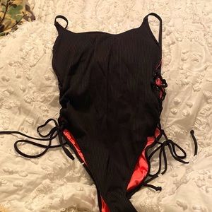 Victoria Secret One piece, Low cut back, black swimsuit
